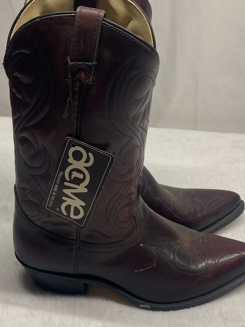 acme womens cowboy boots Brown Size 9 1/2ew